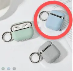 【新品未使用】AirPods 1/2用プレミアムケース ライトブルー