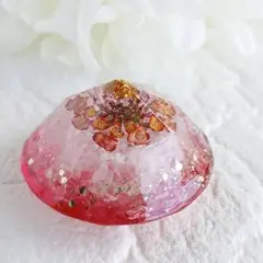 ランタナ入り♡盛り塩オルゴナイト012