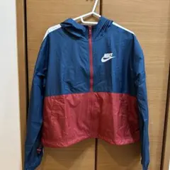 Nike フード付きナイロンジャケット ネイビー/レッド