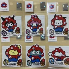 大阪万博　ミャクミャクサンリオコラボステッカー6枚