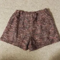 ツイード風　ショートパンツ　F