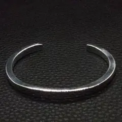 シルバーバングル ブレスレット ユニセックス シンプル 　重量感