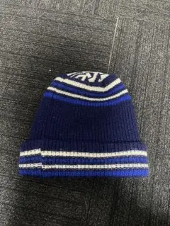 ネイビー ストライプ ニット帽