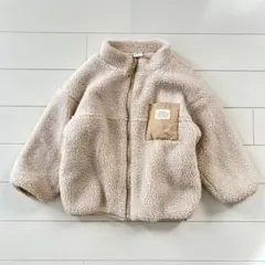 ベージュ フリース ジャケット 110 ボアジャケット