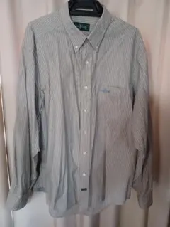 Polo Club グレーボタンダウン ストライプ 長袖シャツ