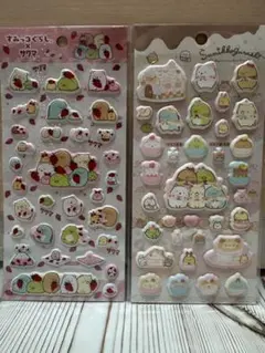 3D、立体ぷくぷく、ぷっくりすみっコぐらし いちご シールセット