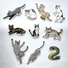 ハイキュー!! ファンパーク ミニダイカットステッカー 動物 全国 音駒 黒尾