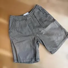 ZARA カーキ色　半ズボン ゴムウエスト　デニム