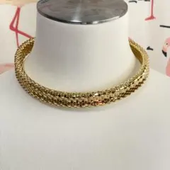 【34】ゴールドチョーカー　メッシュチューブ　ヴィンテージ　レアデザイン