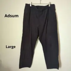 アドサム　Adsum コーデュロイワイドパンツ　Large　　ウエストゴム