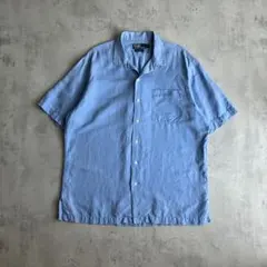 ラルフローレン コールドウェル シルクリネン 開襟シャツ ライトブルー