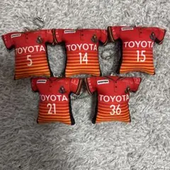名古屋グランパス 2018ユニフォーム型キーホルダー 5点セット