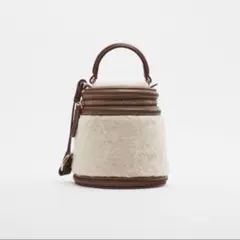 美品　ZARA ファーバッグ　バケツ　ショルダーバッグ　2way 完売品