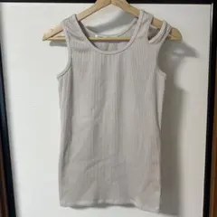 PAGEBOY ベージュ リブタンクトップのサムネイル