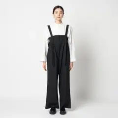 skep スケップ ギャザージャンパースカート ロングスカート 黒 creema