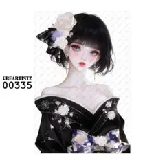 00335 ガール ペーパー/ステッカー 4枚 CREARTISTZ