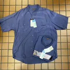 《特大silkシャツ》新品★タグ付き高級ALAIN DELON ビッグサイズ