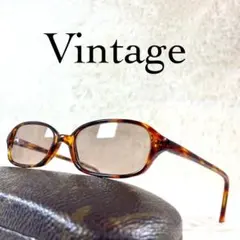 美品　60s~70s　ビンテージサングラス　ブラウンレンズ　べっ甲柄フレーム