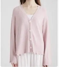 ジェラートピケ 桜モチーフ スムーズィーライトカーディガン