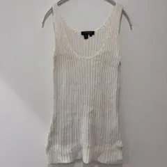 ローレンラルフローレン ニット タンクトップ 白 刺繍ロゴ M相当のサムネイル