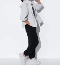 ユニクロ　UNIQLO スウェットカーゴパンツ　黒　L