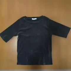 ANDSEARCH 半袖ベロアＴシャツ ダークグレーMサイズのサムネイル