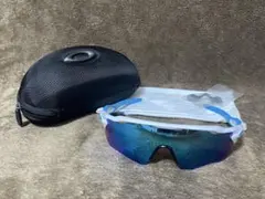 Oakley スポーツサングラス ホワイト/ブルー