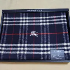 バーバリー BURBERRY ノバチェック ウール毛布 ネイビー