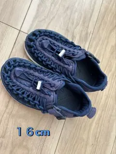 美品　KEEN ネイビー サンダル 16cm