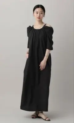 オフショルリボンワンピース　Apart by