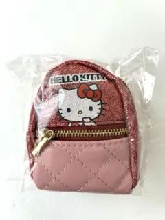 ハローキティ ミニリュック型ポーチ ラメ ピンク 新品 アミューズメント景品のサムネイル