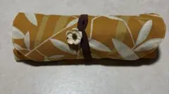 弓道　笹　かけ入れ　弽 つまみ細工　和柄　　山吹色