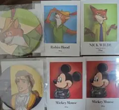 セガ ラッキーくじ ディズニー クール ブロマイド風コレクションカード 缶バッジ