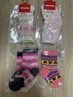 ミキハウス ベビー靴下 11-13cm 4足セット