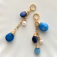 ハンドメイド 天然石 チャーム ラブラドライト ヒマラヤ水晶