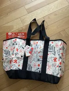 【新品】『 ハローキティ 』保冷・保温機能付きレジカゴバッグ ( 花柄)