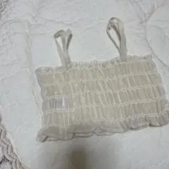 アイボリー ギャザー ビスチェ