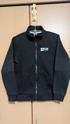 PUMA 黒 裏フリース ジップアップジャケット 140