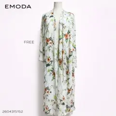 ★新品★EMODA エモダ ロング 花柄カーディガンFREE シースルー 総柄のサムネイル