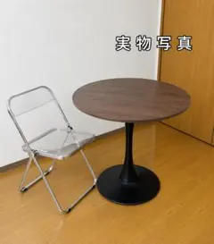 新品、未使用 ウォールナット 円形ダイニングテーブル 60cmデスクのみのサムネイル