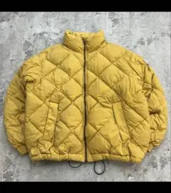トミーヒルフィガー　ダウンジャケット　キルティング　古着　イエロー