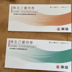 東急 株主優待券 2種類セット　有効期限2026.5/31