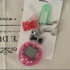 デジタルペット たまごっち系 キーホルダー 育成ゲーム ピンク 平成レトロ