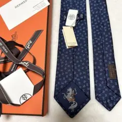 HERMES エルメス H C'est la Fete Hロゴ シルクネクタイのサムネイル