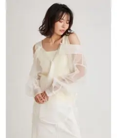 FRAY I.D シースルーシャツ 003 アイボリー