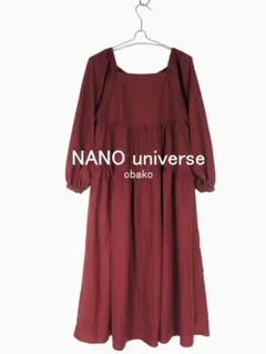 新品 NANO universe スクエアネックティアードワンピース