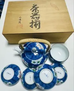 有田焼 茶器セット 急須1、湯呑み 5客 木箱入り 新品未使用　小峰造