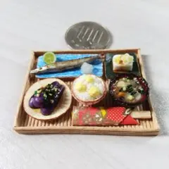 ２点限定【ミニチュアフード】サンマの塩焼き定食