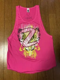 正規品 ZUMBA タンクトップ XS ピンク グラフィック