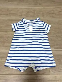 PETIT BATEAU ロンパース ボーダー 襟付きのサムネイル